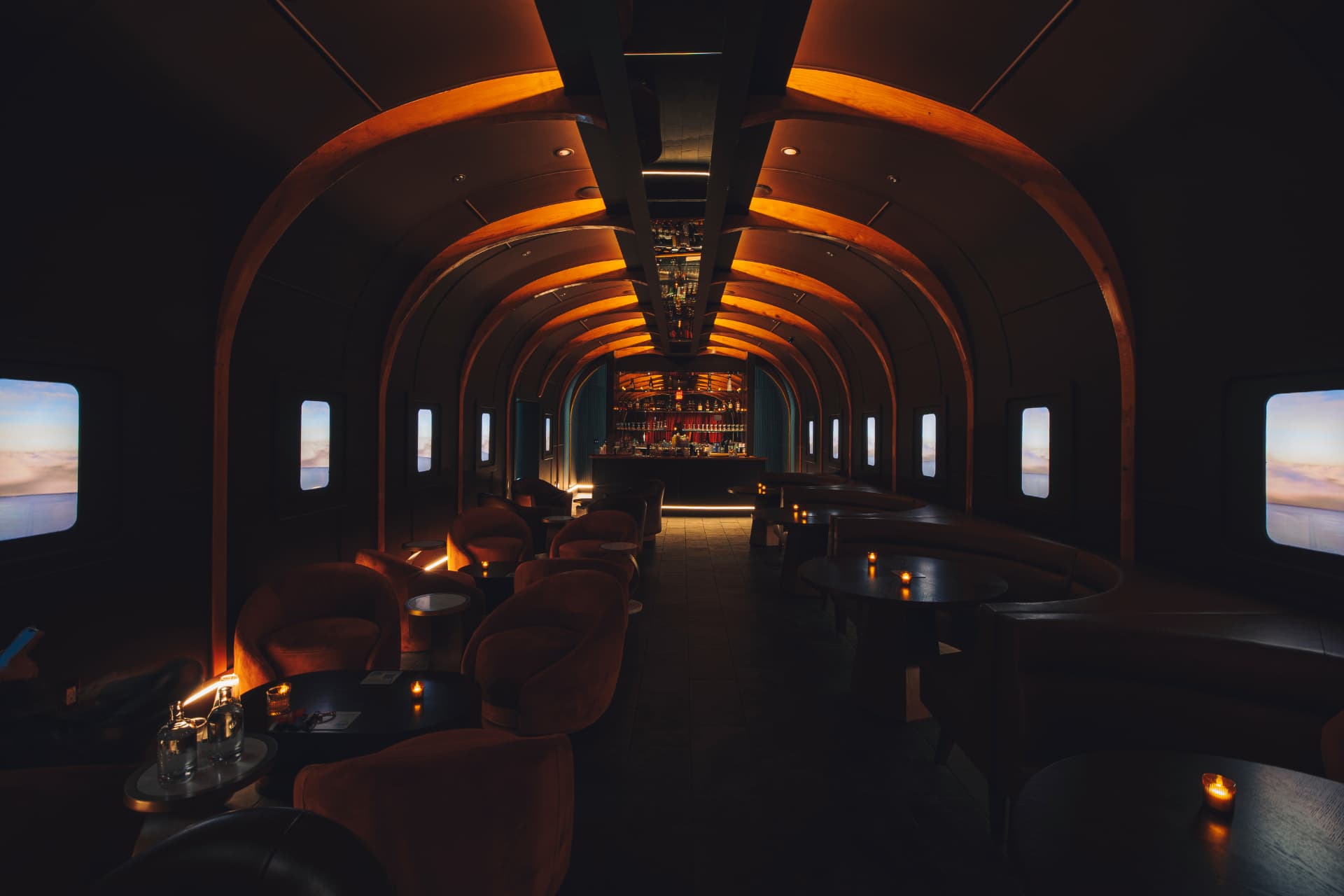 Jet cabin lounge at Porter's Neck