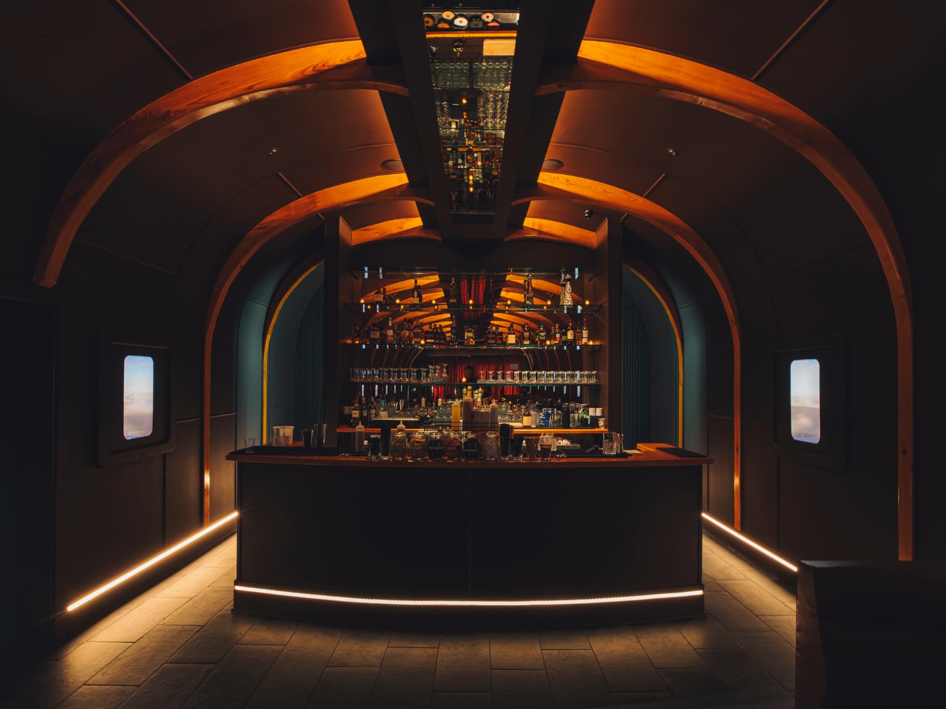 Back bar at Porter's Neck